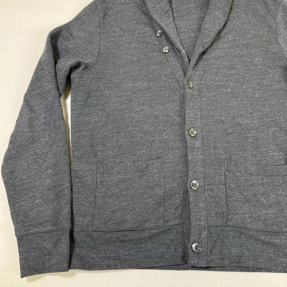 Polo Ralph Lauren Sweater Men's Size Medium Shawl Collar Cardigan Grey Button Up